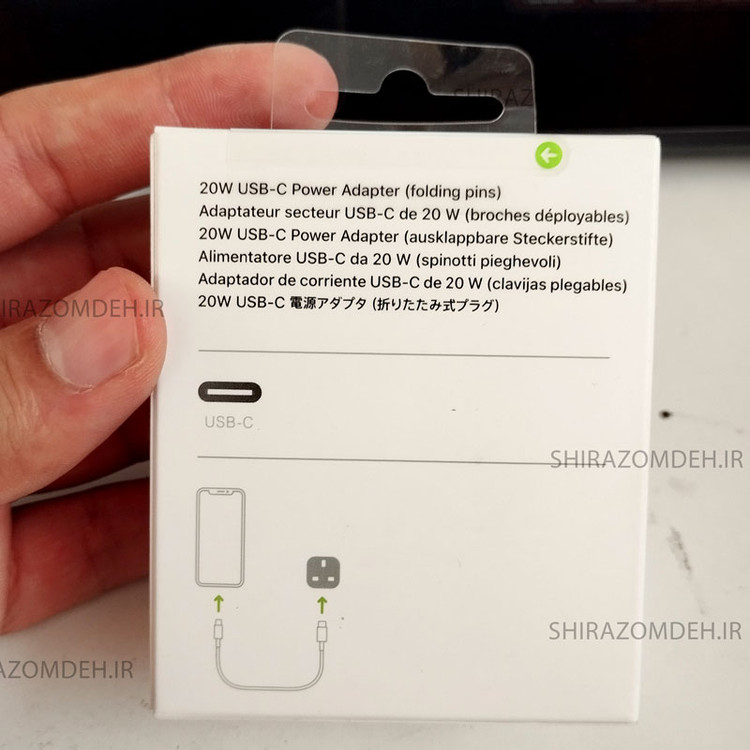 شارژر 20 وات اپل (اورجینال اپل استور) Apple 20W 3pin USB-C Power Adapter